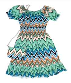 Zigzag dress mint