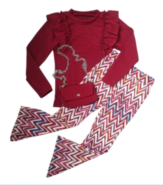 Ziggy flair set deep red