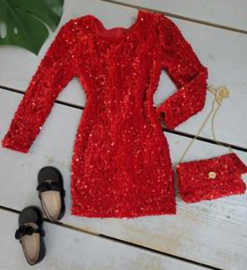 Sparkle shine all day dress red