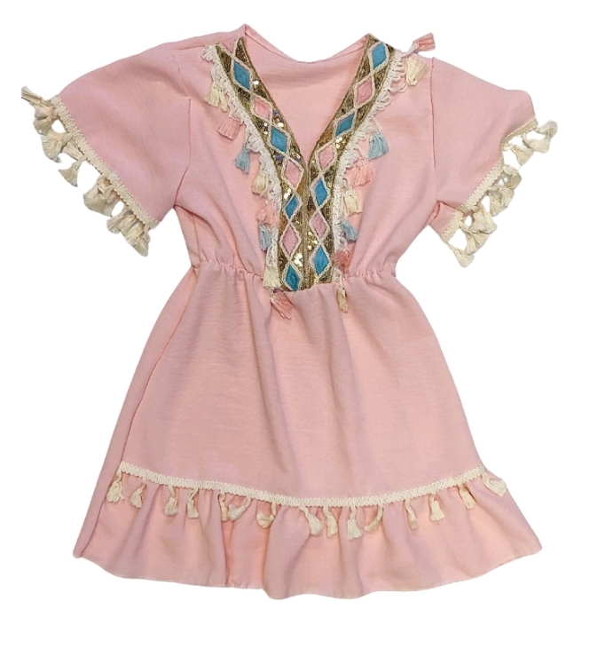 Ibiza boho dress pink