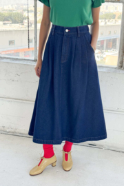 LONG FARM GIRL SKIRT_RAW DENIM_S