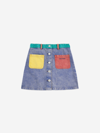 BOBO CHOSES_Color block denim skirt