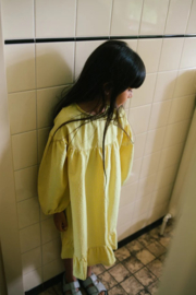 +DAILY BRAT_BOLD CHECKED DRESS COZY YELLOW