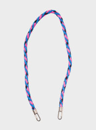 SUSAN BIJL_The New Kumihimo Strap Blueback & Fluo Pink Short