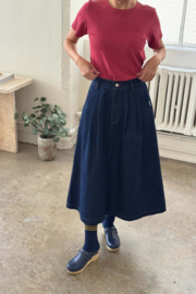 LONG FARM GIRL SKIRT_RAW DENIM_S