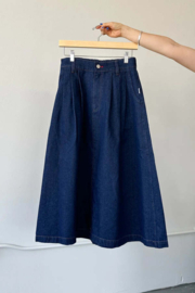 LONG FARM GIRL SKIRT_RAW DENIM_S