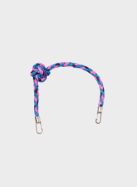 SUSAN BIJL_The New Kumihimo Strap Blueback & Fluo Pink Short