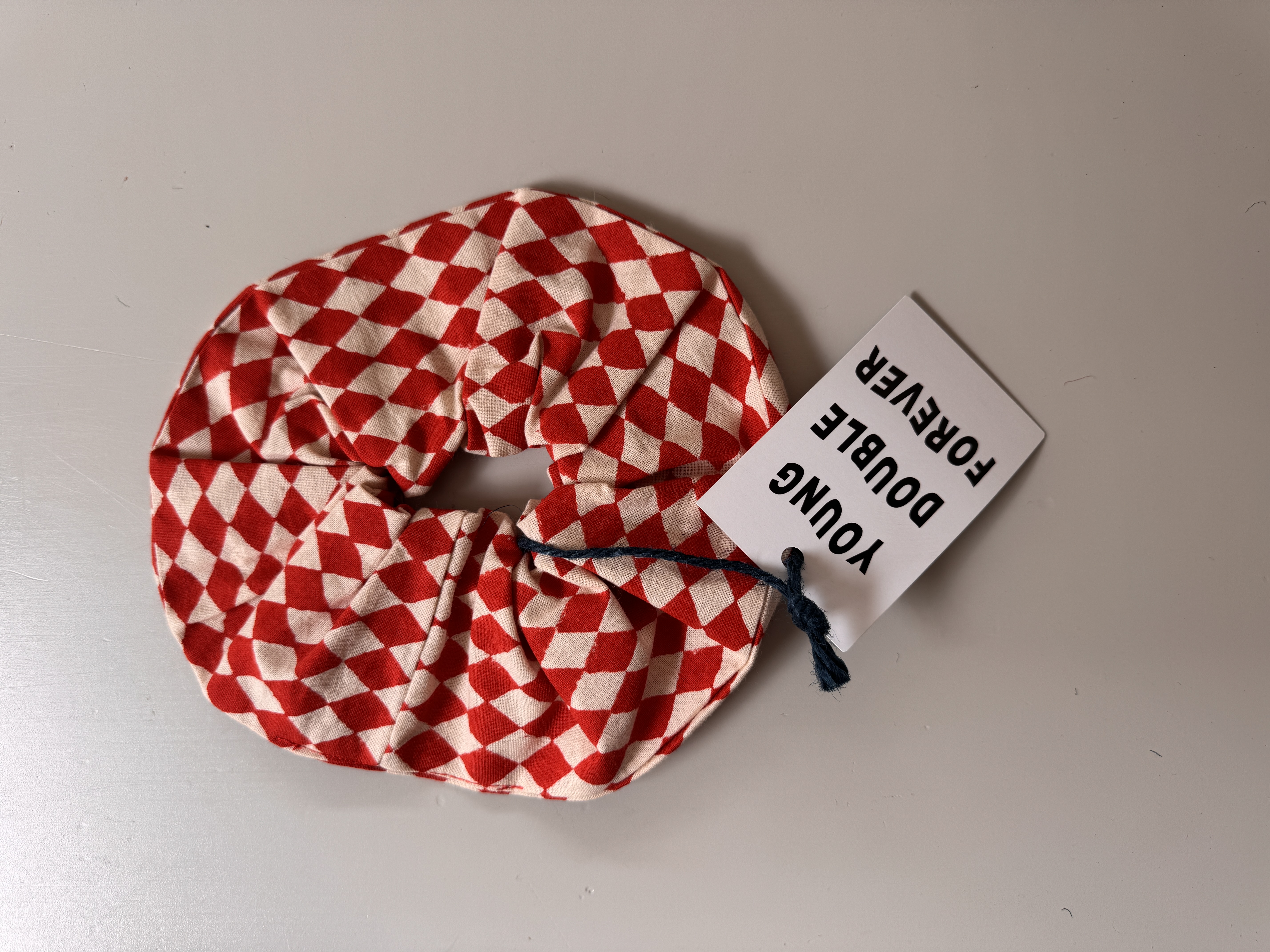 YOUNG DOUBLE _ scrunchie red naturel