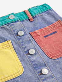 BOBO CHOSES_Color block denim skirt