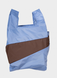 +SUSAN BIJL_The New Shopping Bag Mist & Brown Large