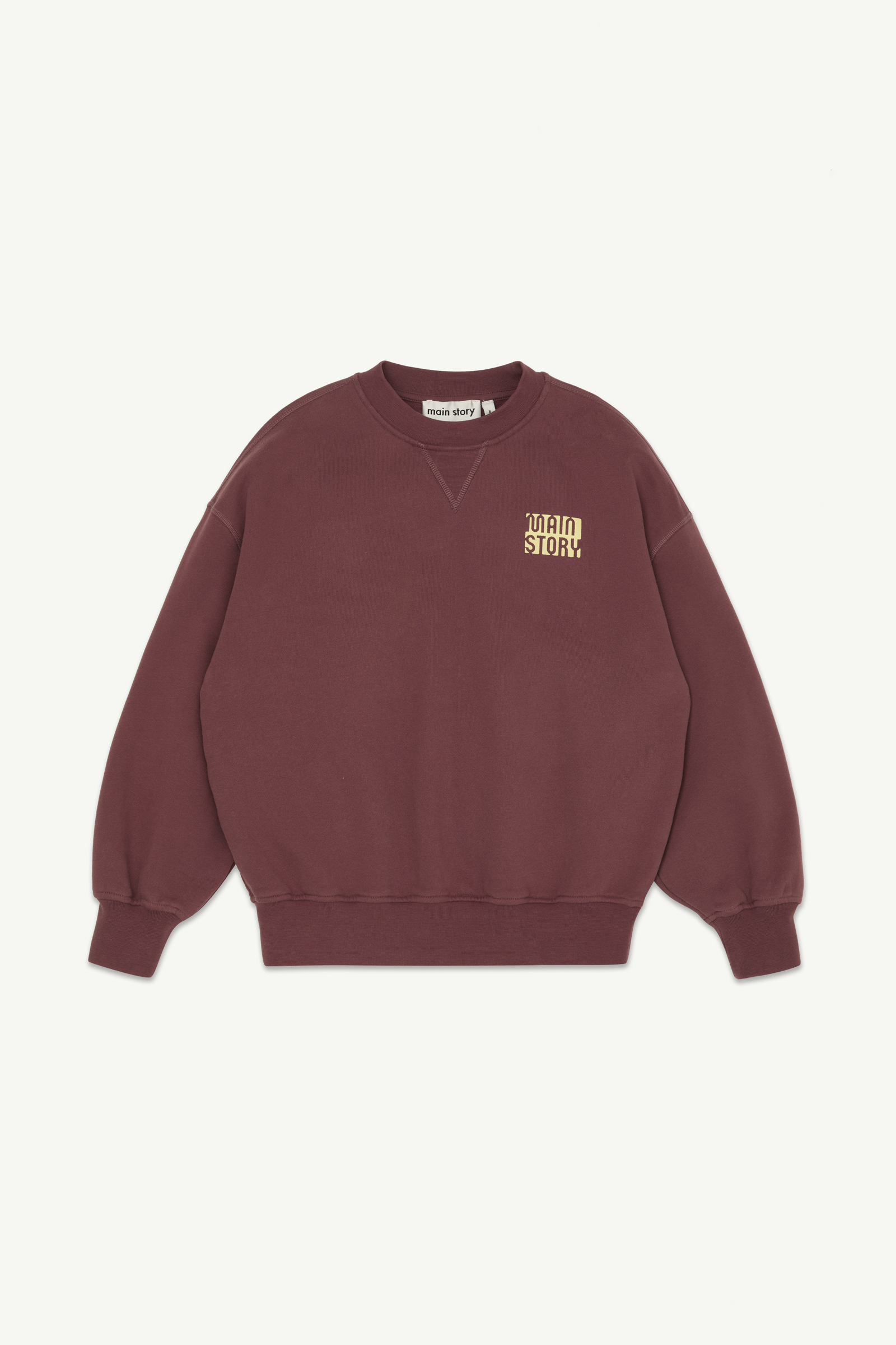 MAIN STORY_Crew Sweatshirt - Burgundy Fleece