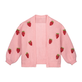 DAILY BRAT_Very berry knitted vest strawberry pink