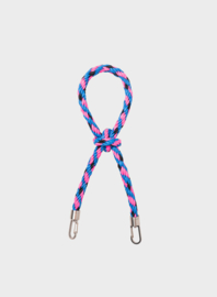 SUSAN BIJL_The New Kumihimo Strap Blueback & Fluo Pink Short