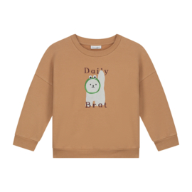 DAILY BRAT_COSY CAT SWEATER LEAFY BROWN