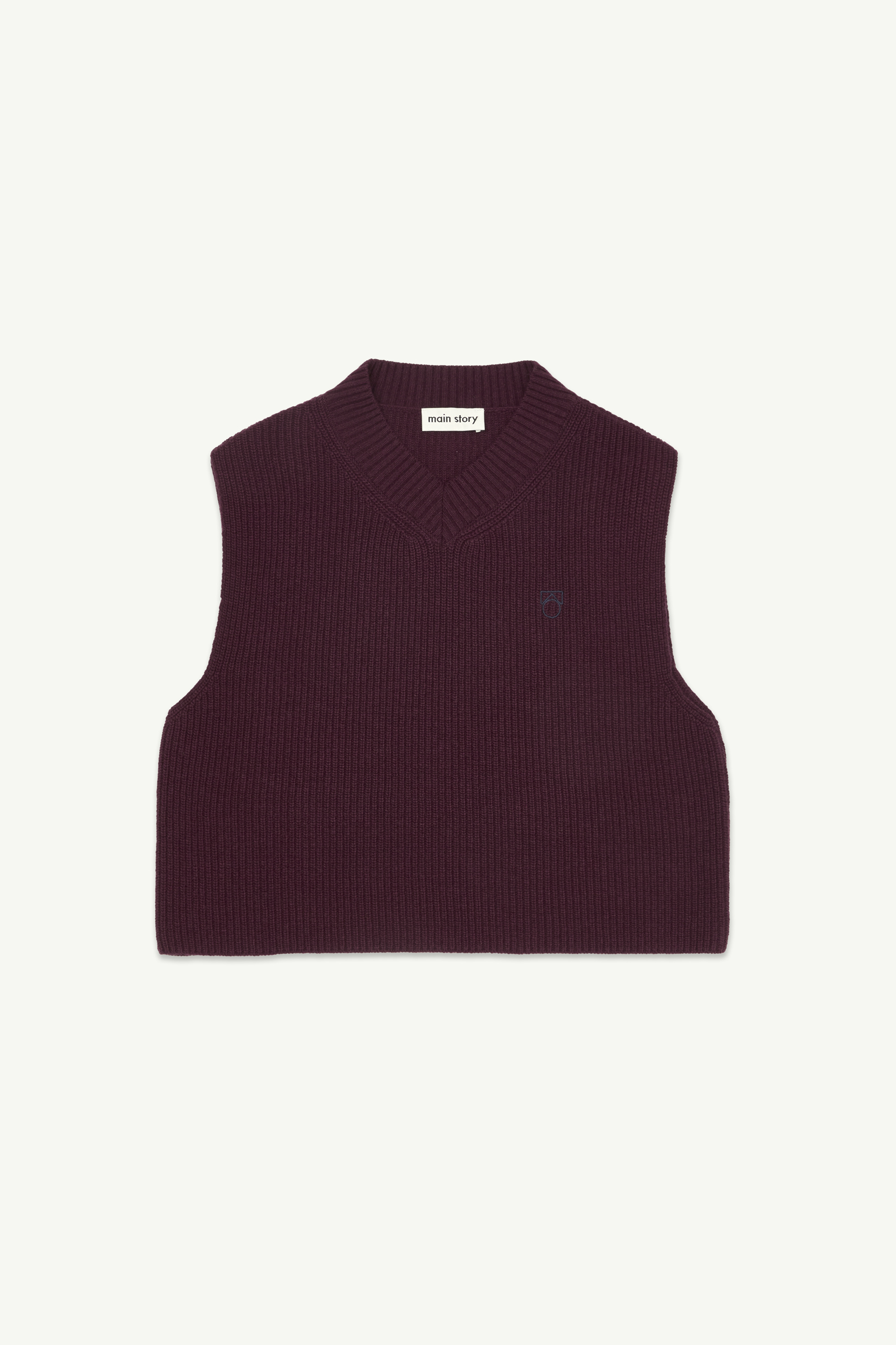 MAIN STORY_Knitted Vest - Burgundy