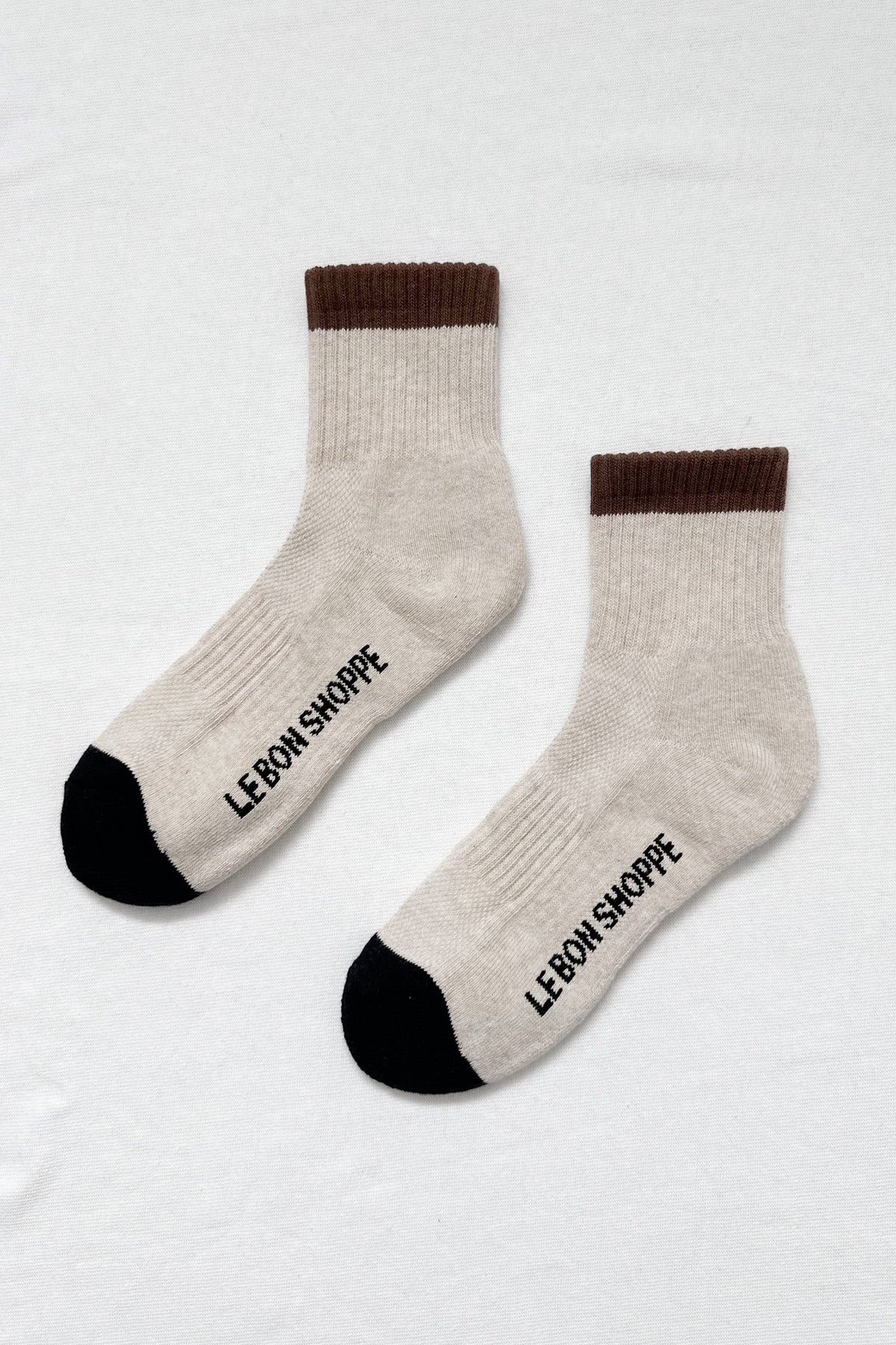 LE BON SHOPPE_Color Block Girlfriend Socks - Black Coffee
