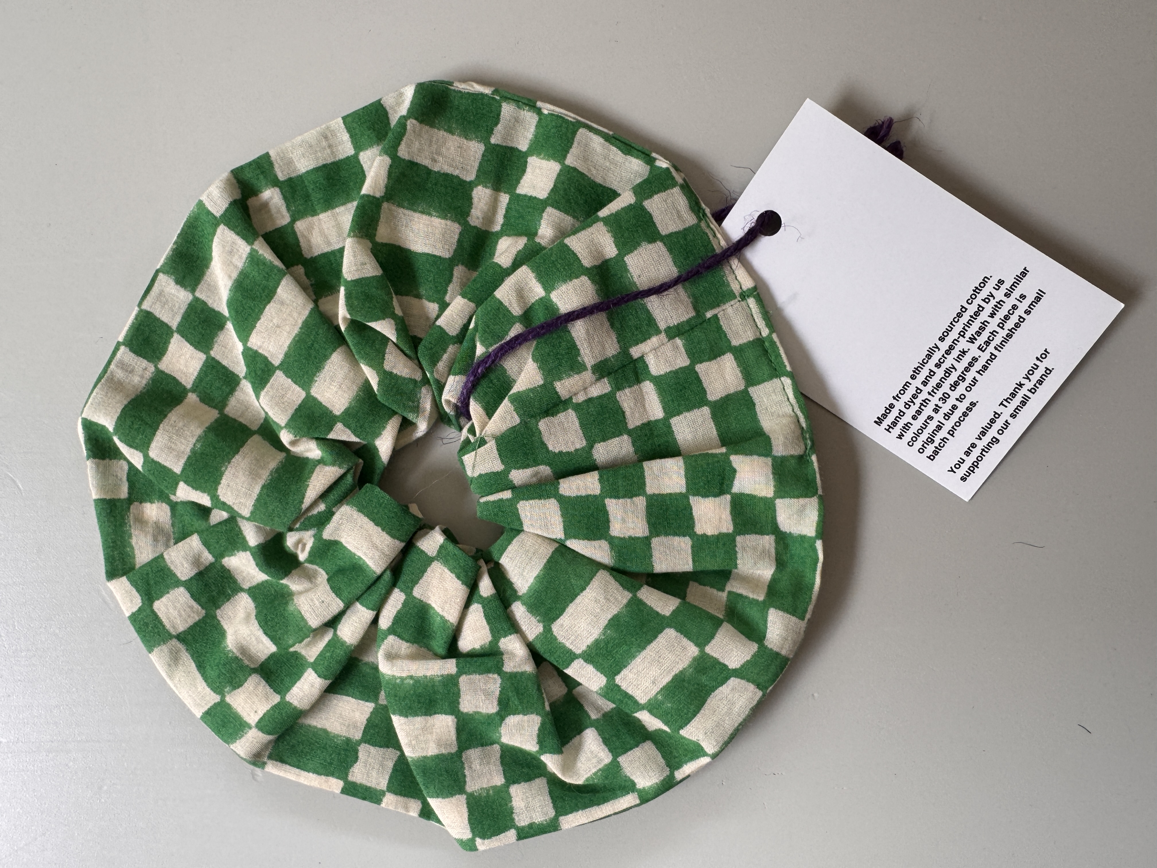 YOUNG DOUBLE _ scrunchie green naturel