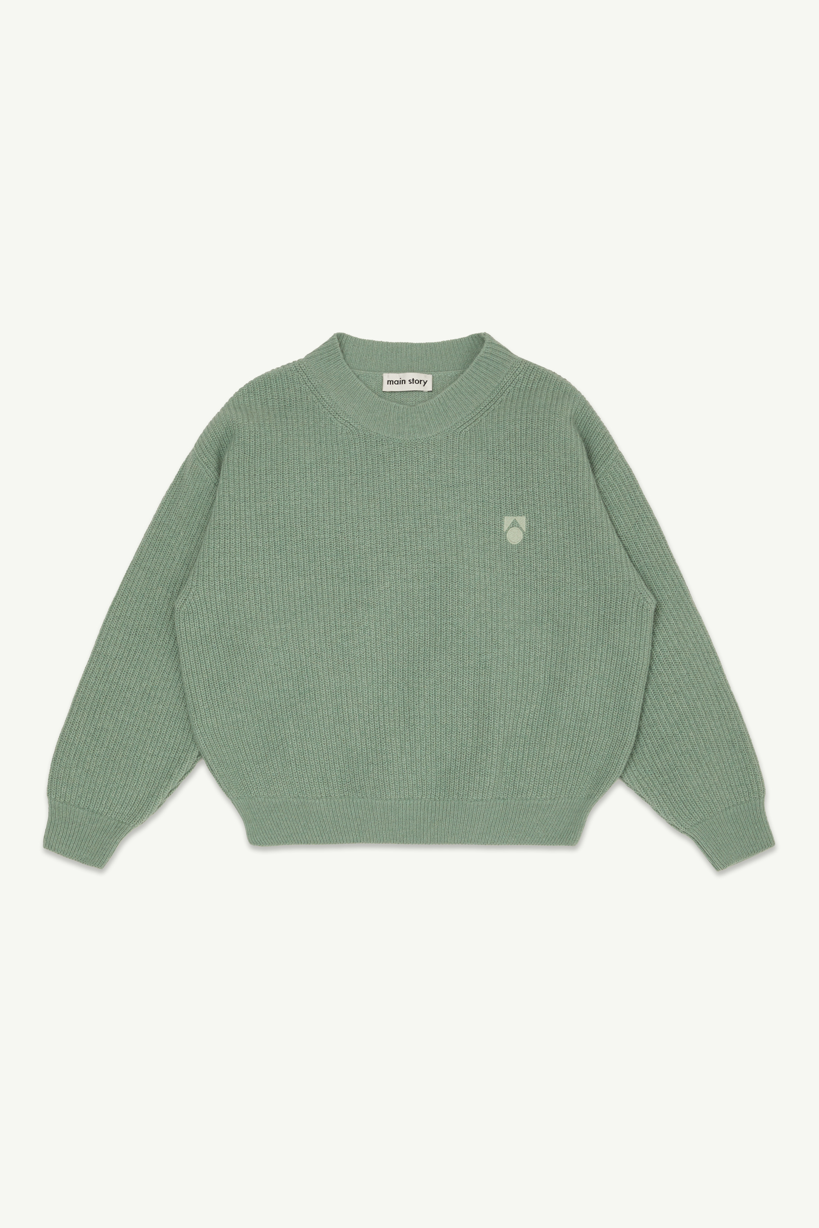 MAIN STORY_Rib Sweater - Sea knit