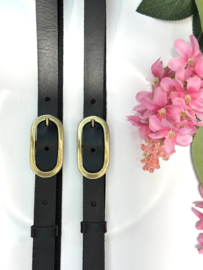 Leren riem 603- Zwart