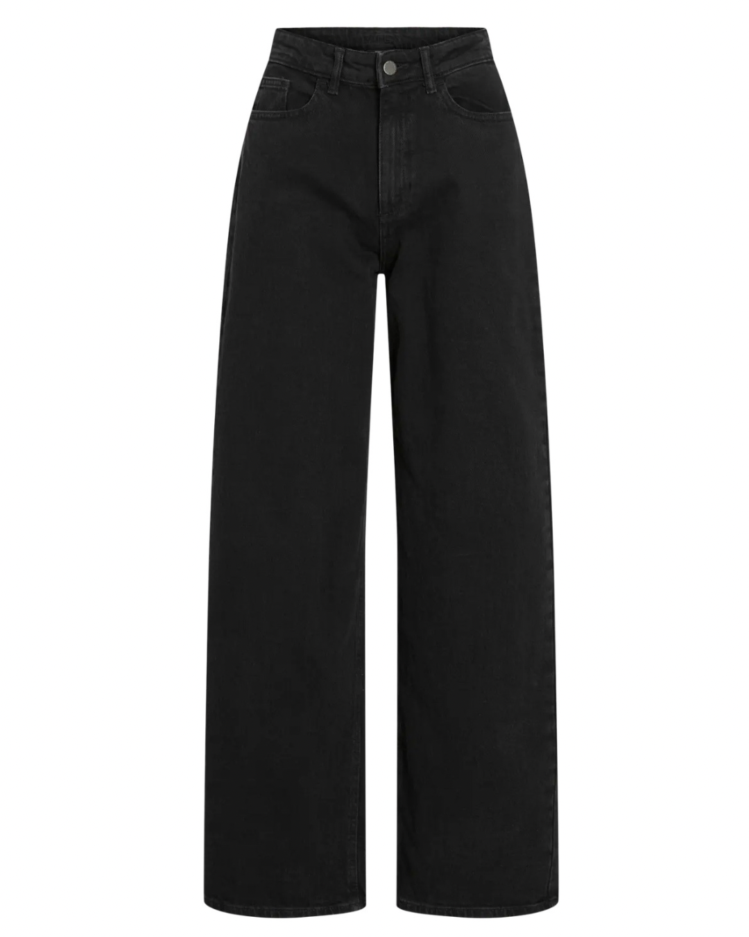 Freya hw wide fit jeans - Zwart