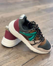 Posh sneakers Carocel | Donkergroen