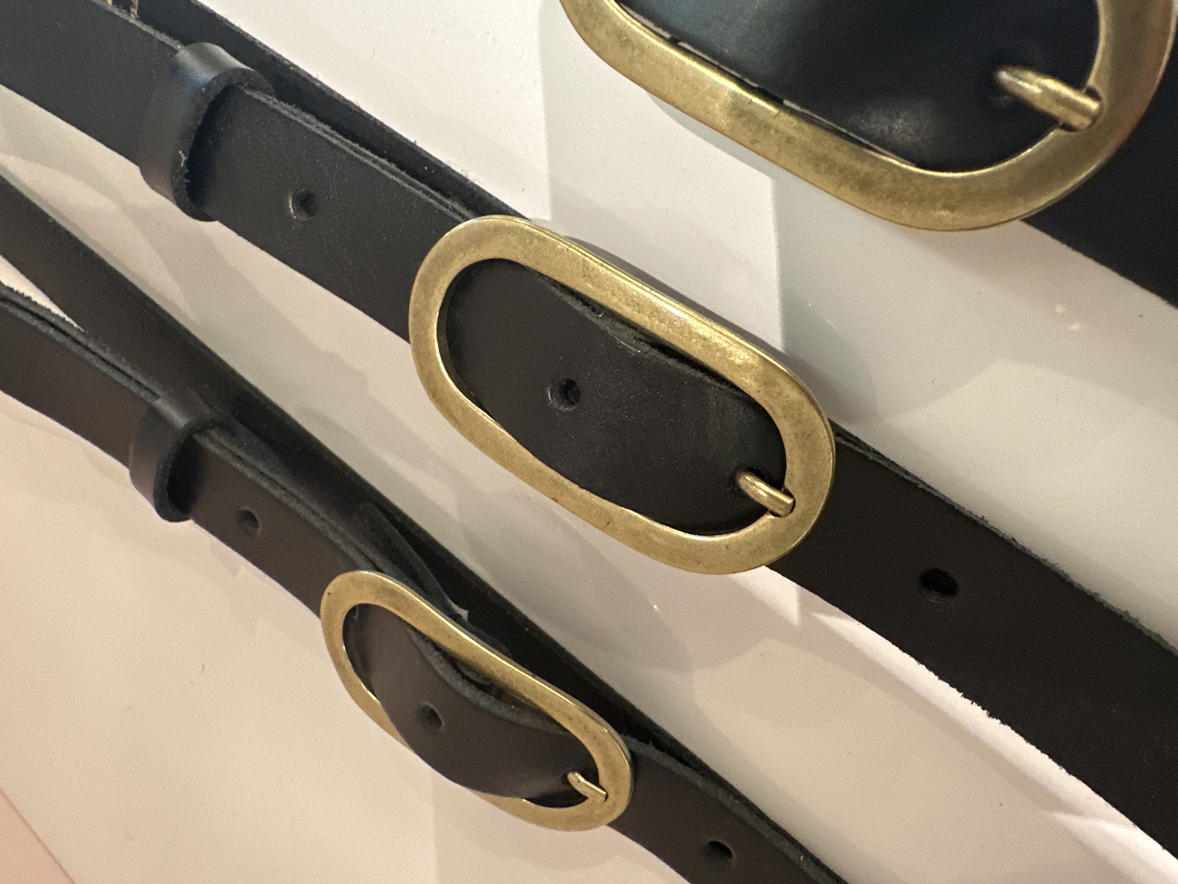 Leren riem 603- Zwart