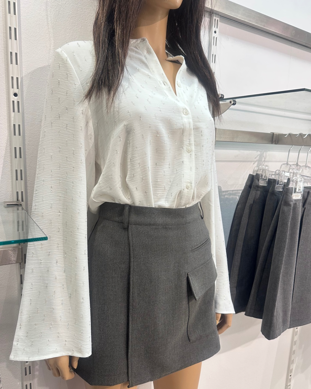 HW Wrap skirt Olexa - Dark grey