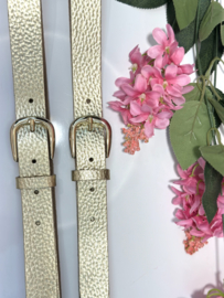 Leren riem Moon 231 - Goud