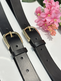 Leren riem Moon 231 - Zwart