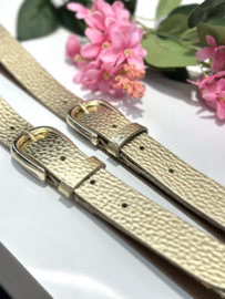 Leren riem Moon 231 - Goud