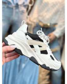 Posh Gigi sneakers | Zwart/wit/beige