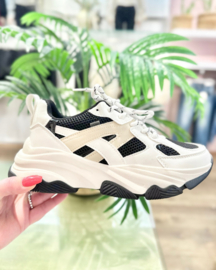 Posh Gigi sneakers | Zwart/wit/beige