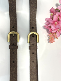 Leren riem 601 - Donkerbruin