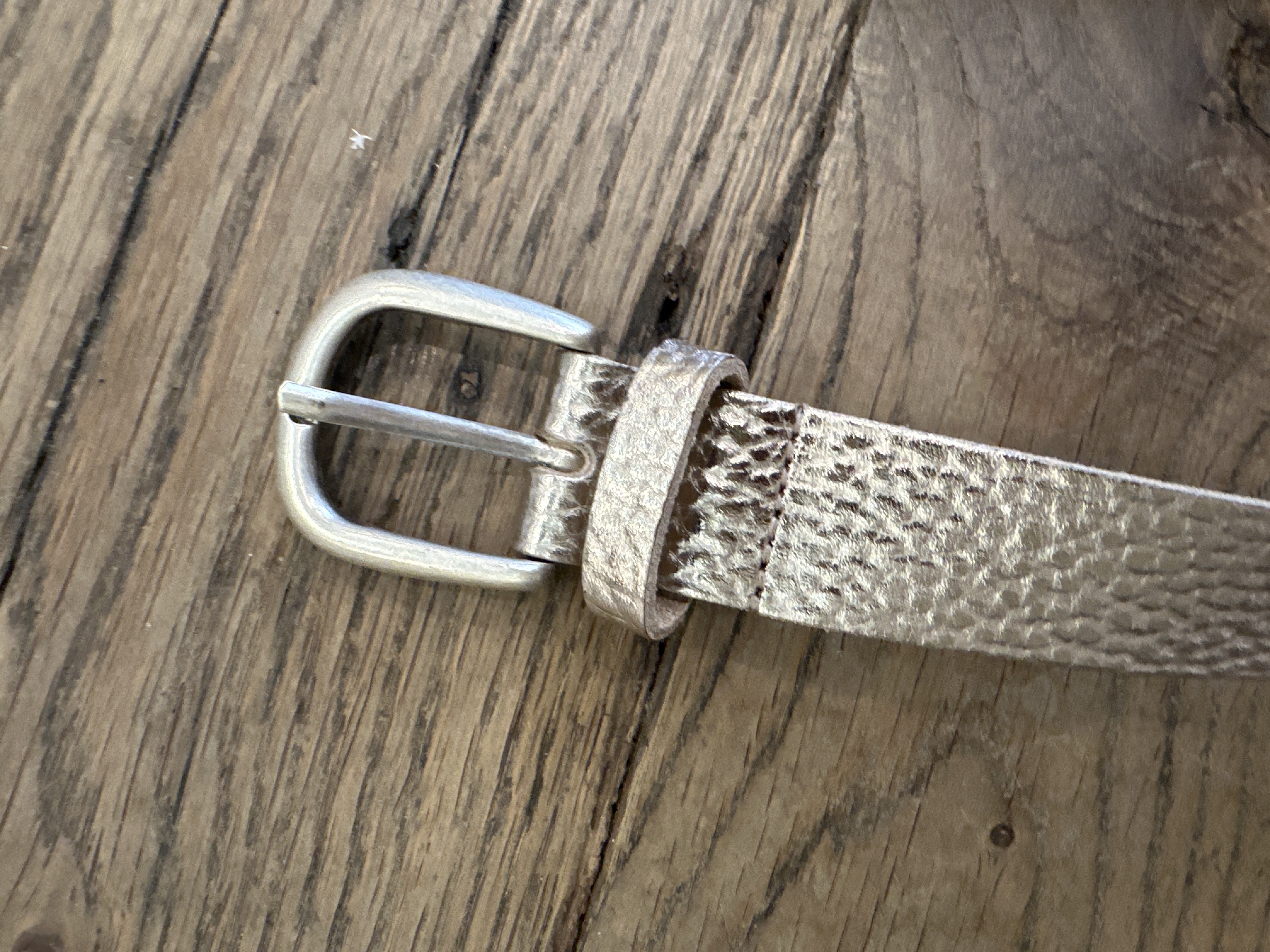 Leren riem Moon 231 - Champagne