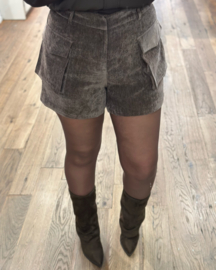 Velvet short Ylva - Bruin