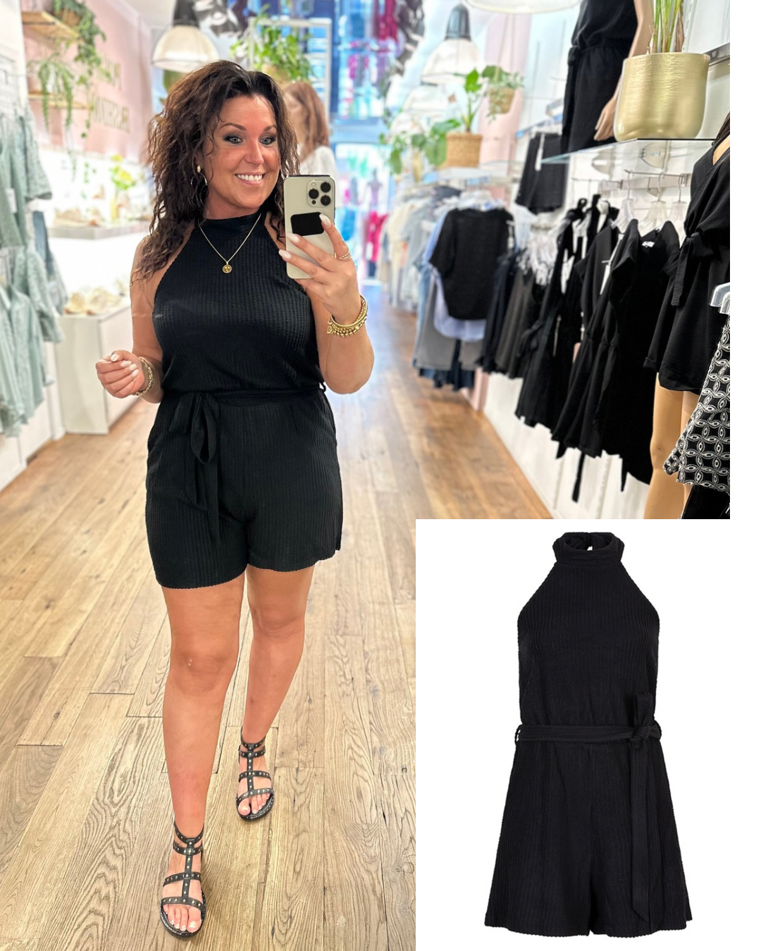 Playsuit Alisi  - Zwart