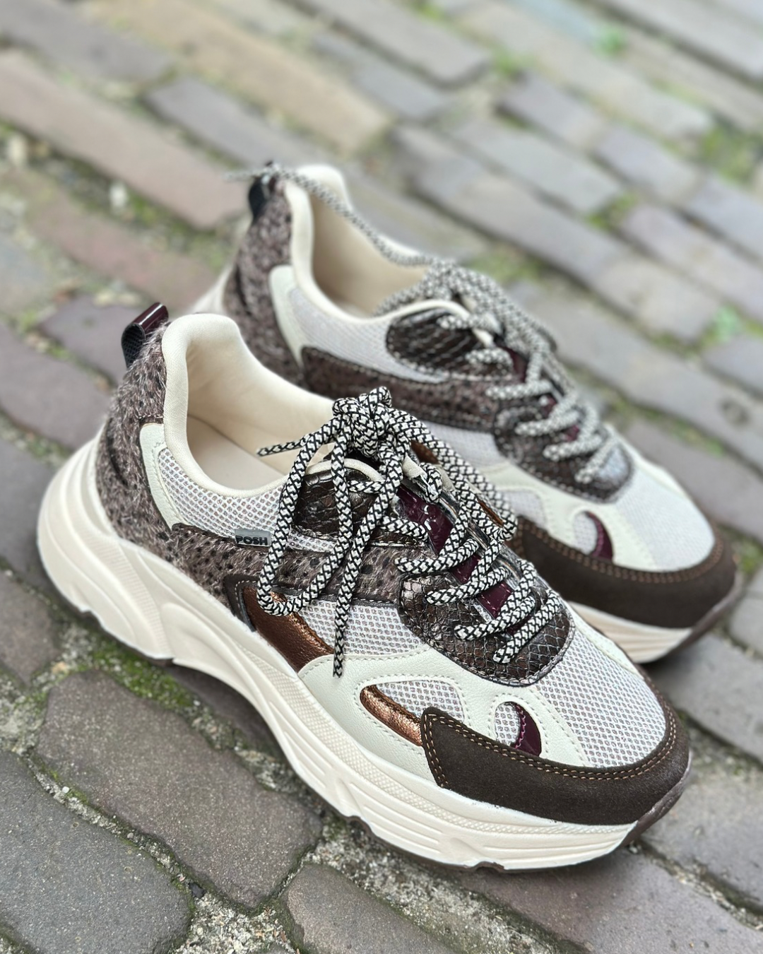 Posh sneakers Ayoki | Donkerbruin