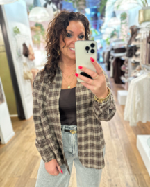 Check blouse Riva • Bruin