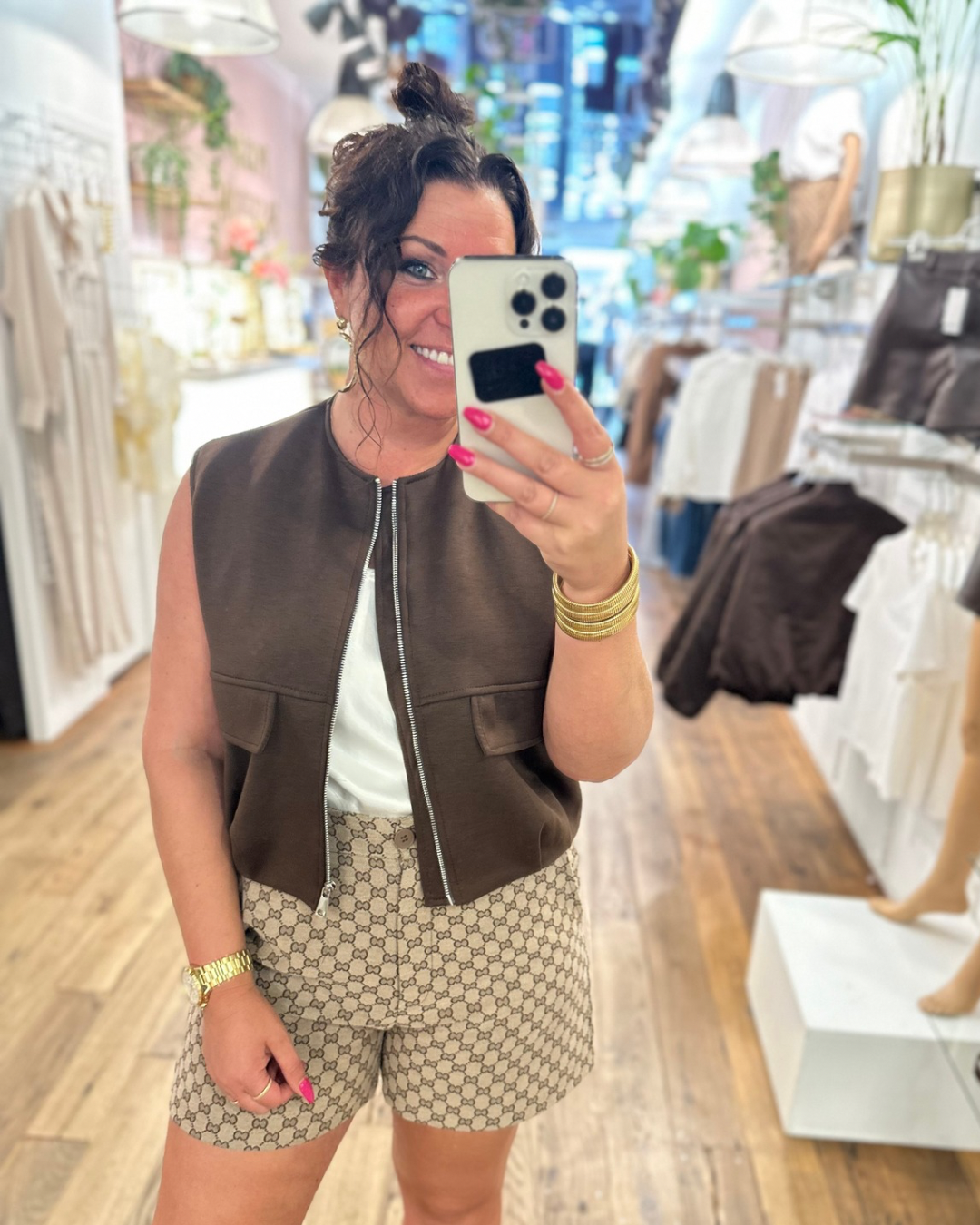 Gilet Gea - Donkerbruin
