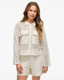 Gehaakte blouse Merinda | crème