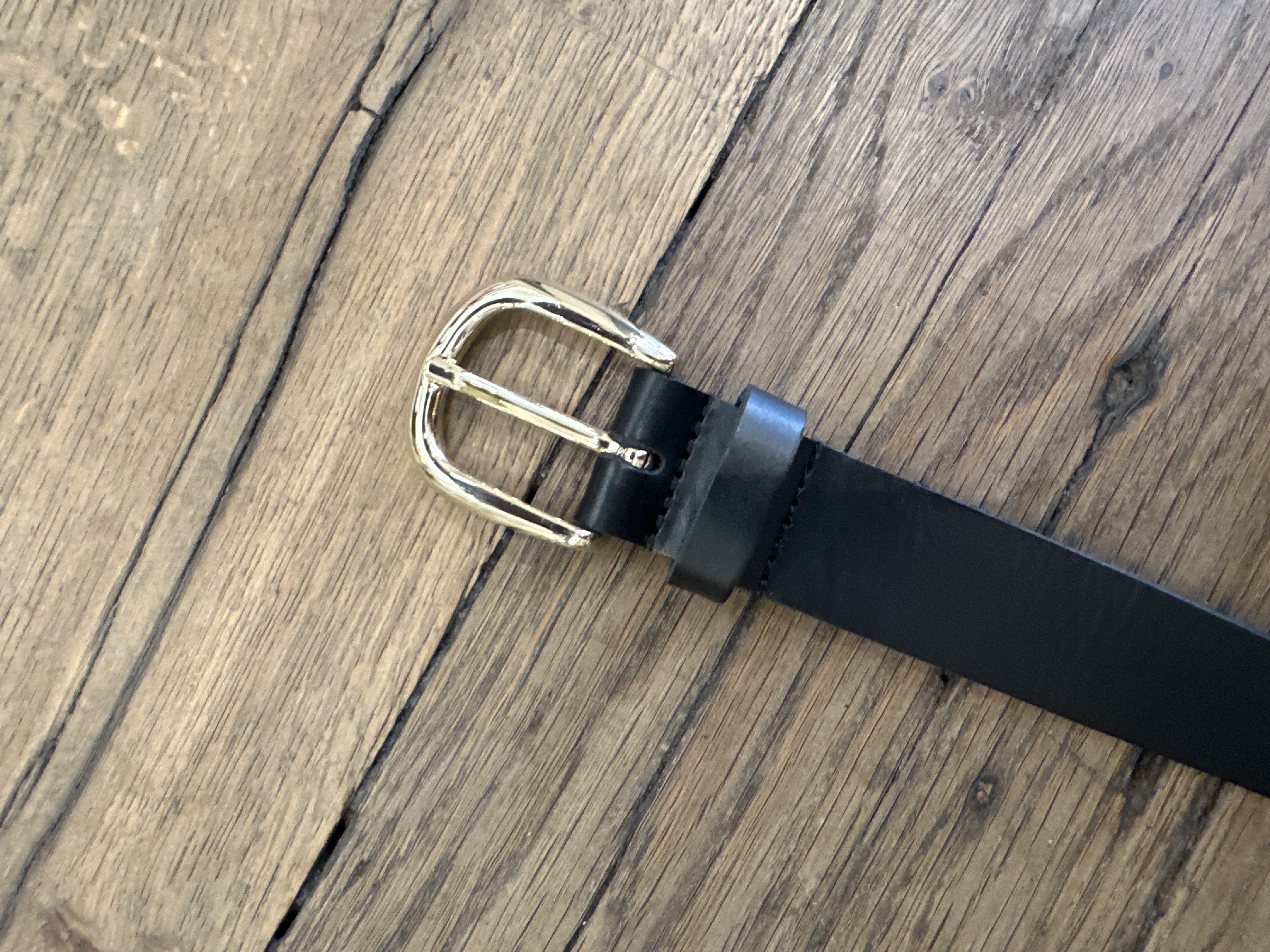 Leren riem Moon 231 - Zwart