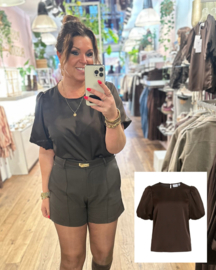 Satin top Ellette • Coffee