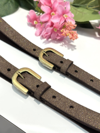 Leren riem 601 - Donkerbruin