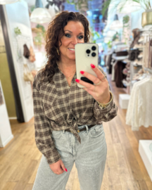 Check blouse Riva • Bruin