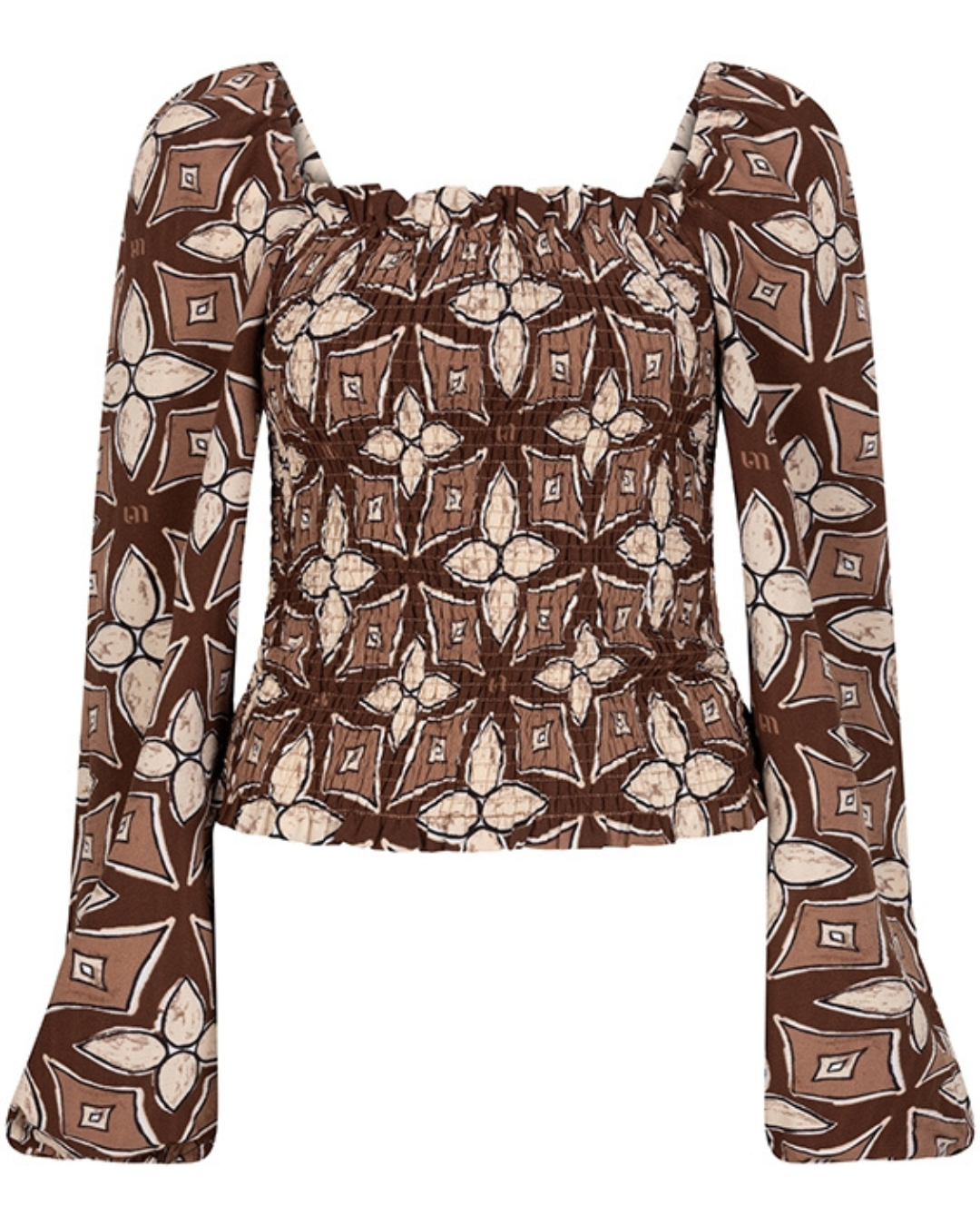 Top Samira - Bruin print