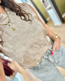 Top satin Puck - Beige