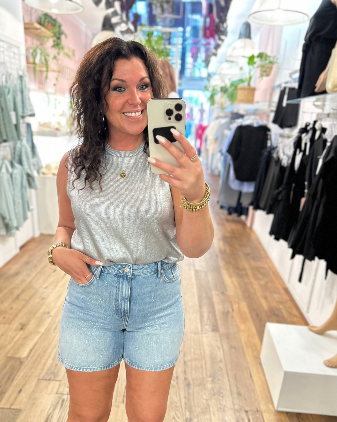 Tank top Mie - Zilver
