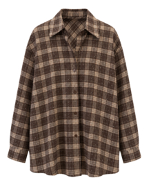 Check blouse Riva • Bruin