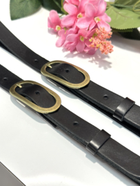 Leren riem 603- Zwart
