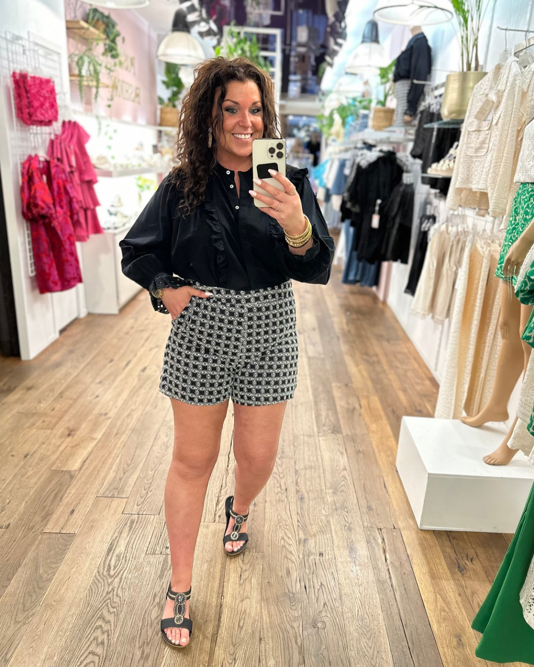 Short Dewi - Zwart wit